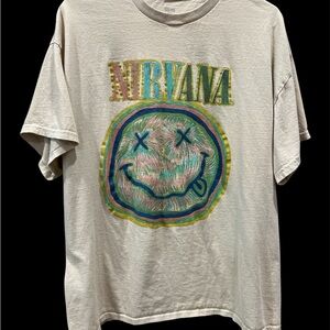 NIRVANA 100% cotton Smiley Face Tee
